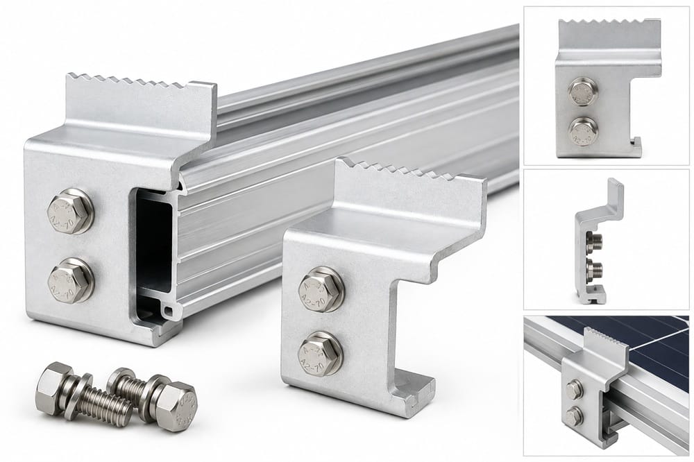 Solar Panel End Clamps | Aluminium Mounting Clamps Kenya