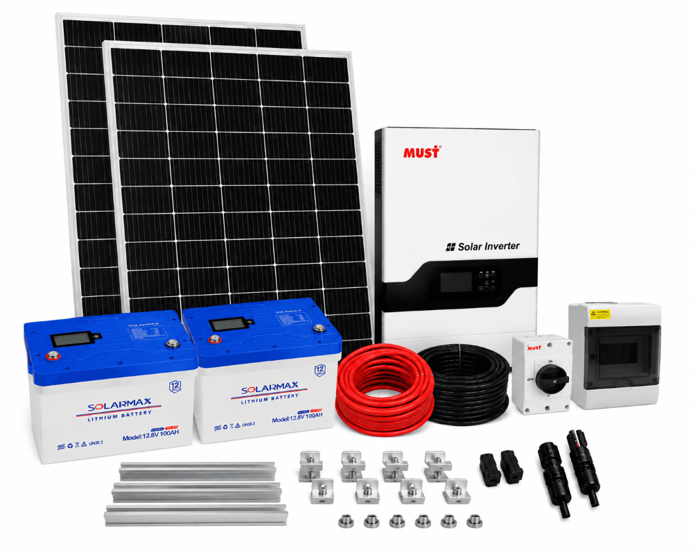 MUST 3.2 Kw Complete Solar Kit | 2×595 W Panels