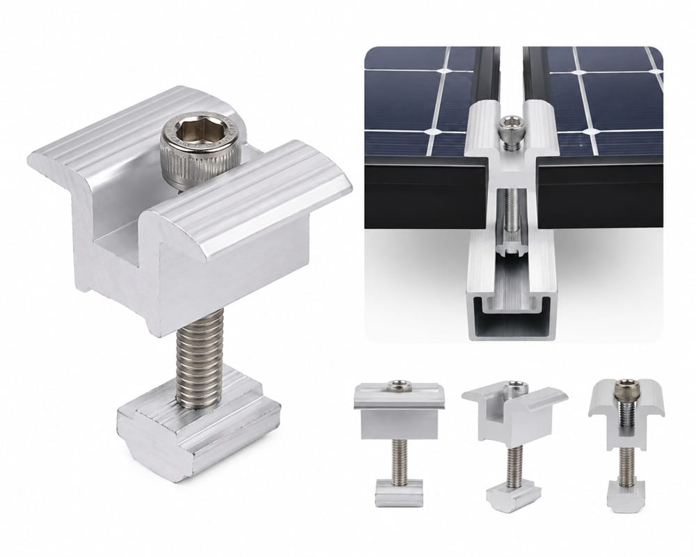 Solar Panel Mid Clamps | PV Mounting Clamps