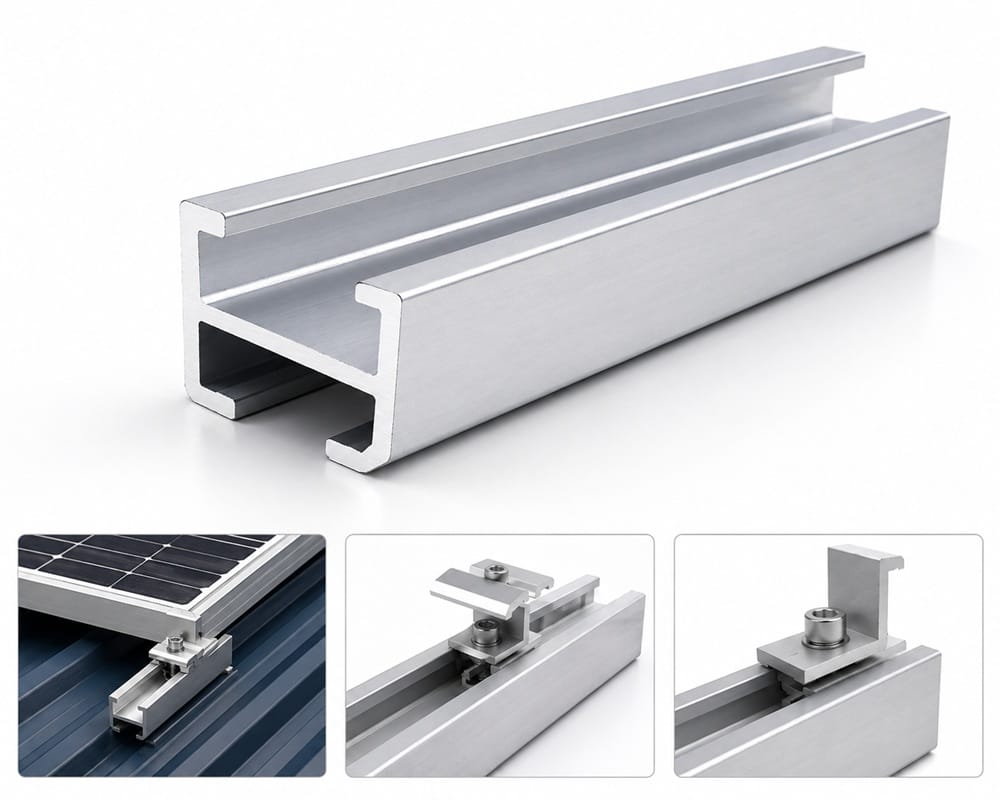 Solar Panel Mini Rail | Aluminium Roof Mounting Rail