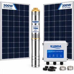 70m Kunda Solar Pump with 2 Solar Panels | Complete Kit