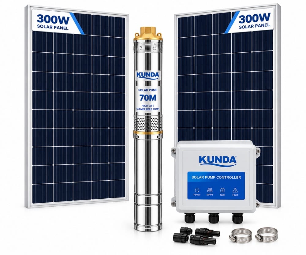 70 M Kunda Solar Pump With 2 Solar Panels | Complete Kit