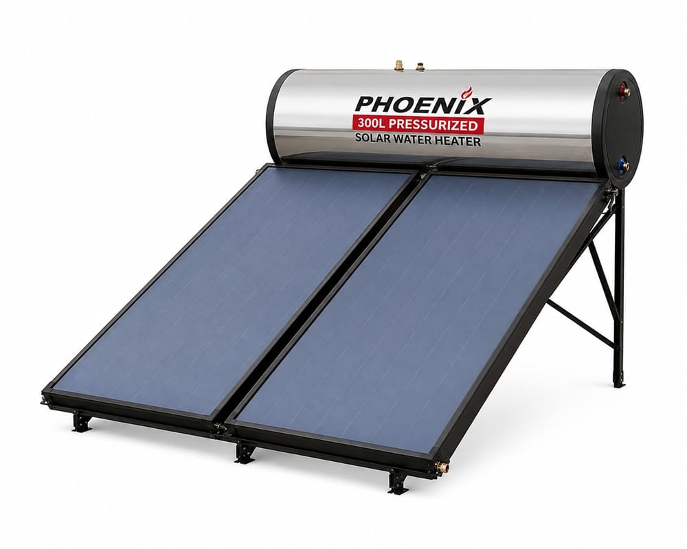 Phoenix 300 L Pressurized Flat Panel Solar Water Heater Kenya