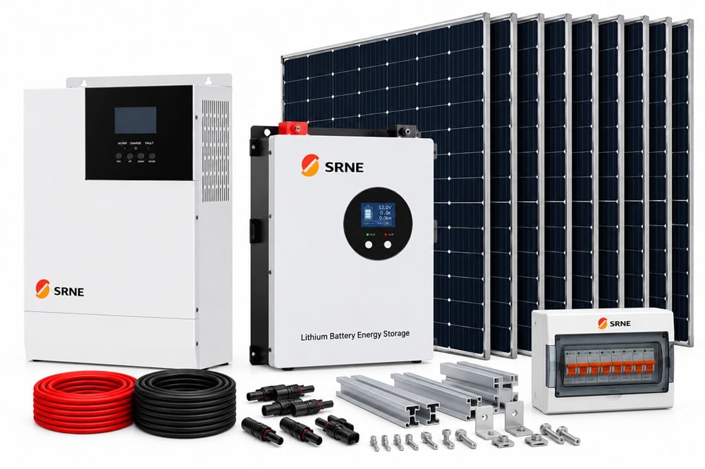 SRNE 5kW Solar Kit with 10.2kWh Lithium Battery Kenya SRNE 5kW Solar Kit with 10.2kWh Lithium Battery Kenya
