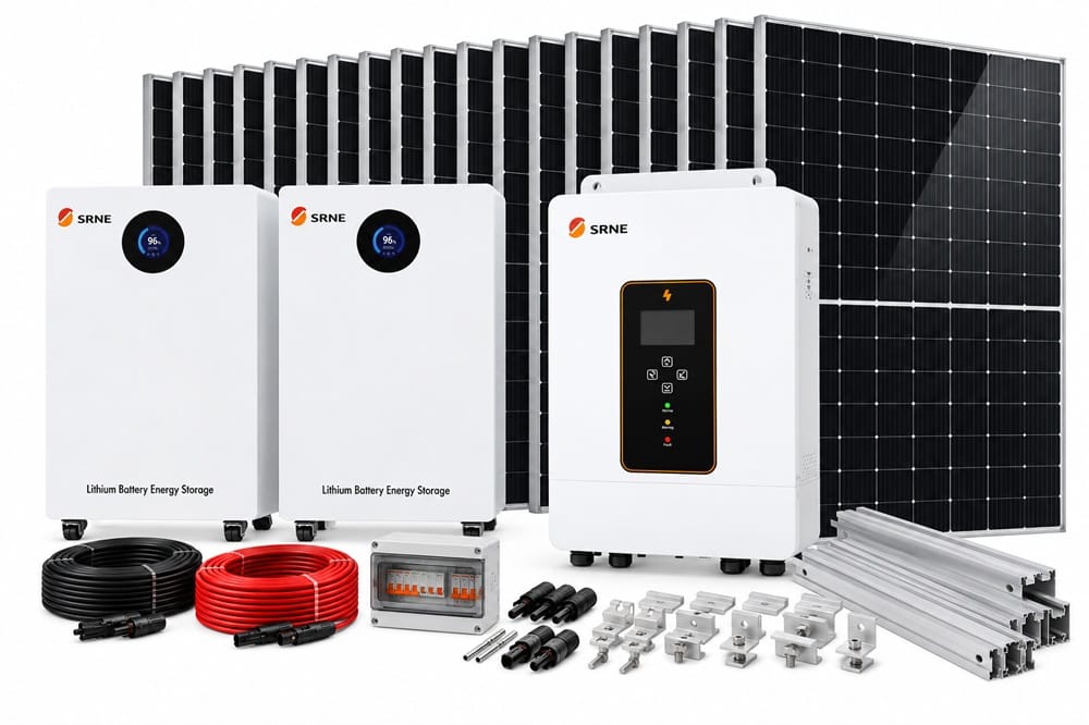 SRNE 30.72kWh Lithium Solar System | 12kW Hybrid Inverter SRNE 30.72kWh Lithium Solar System | 12kW Hybrid Inverter