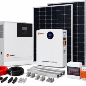 SRNE 3kW Lithium Solar Kit with 2.56kWh Battery | Kenya