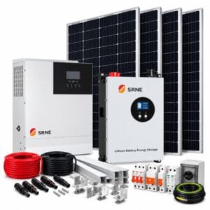 SRNE 5kW Complete Solar System with 5.12kWh Lithium Battery