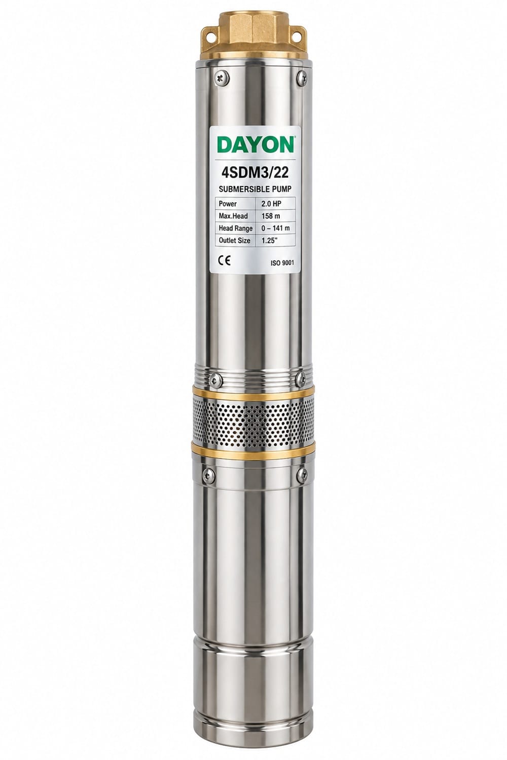 Dayon 4SDM3/22 2HP Submersible Pump – 158M Head Dayon 4SDM3/22 2HP Submersible Pump – 158M Head