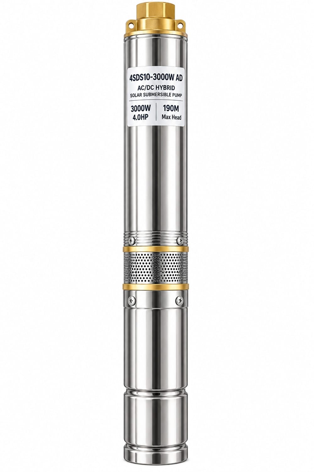 4HP AC/DC Solar Submersible Water Pump 3000W – 190M Head 4HP AC/DC Solar Submersible Water Pump 3000W – 190M Head