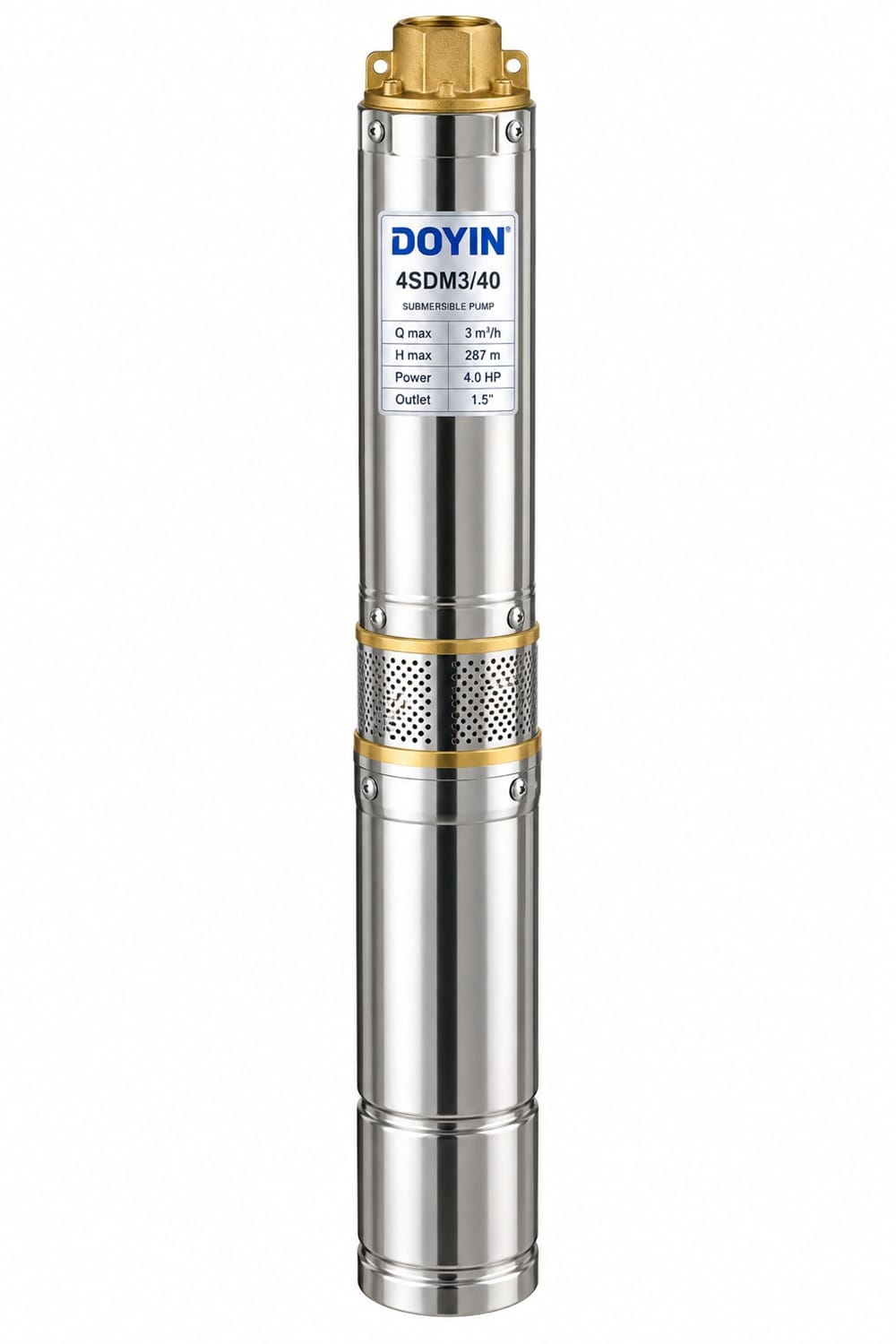 Doyin 4HP Submersible Pump 4SDM3/40 – 287M Head Doyin 4HP Submersible Pump 4SDM3/40 – 287M Head