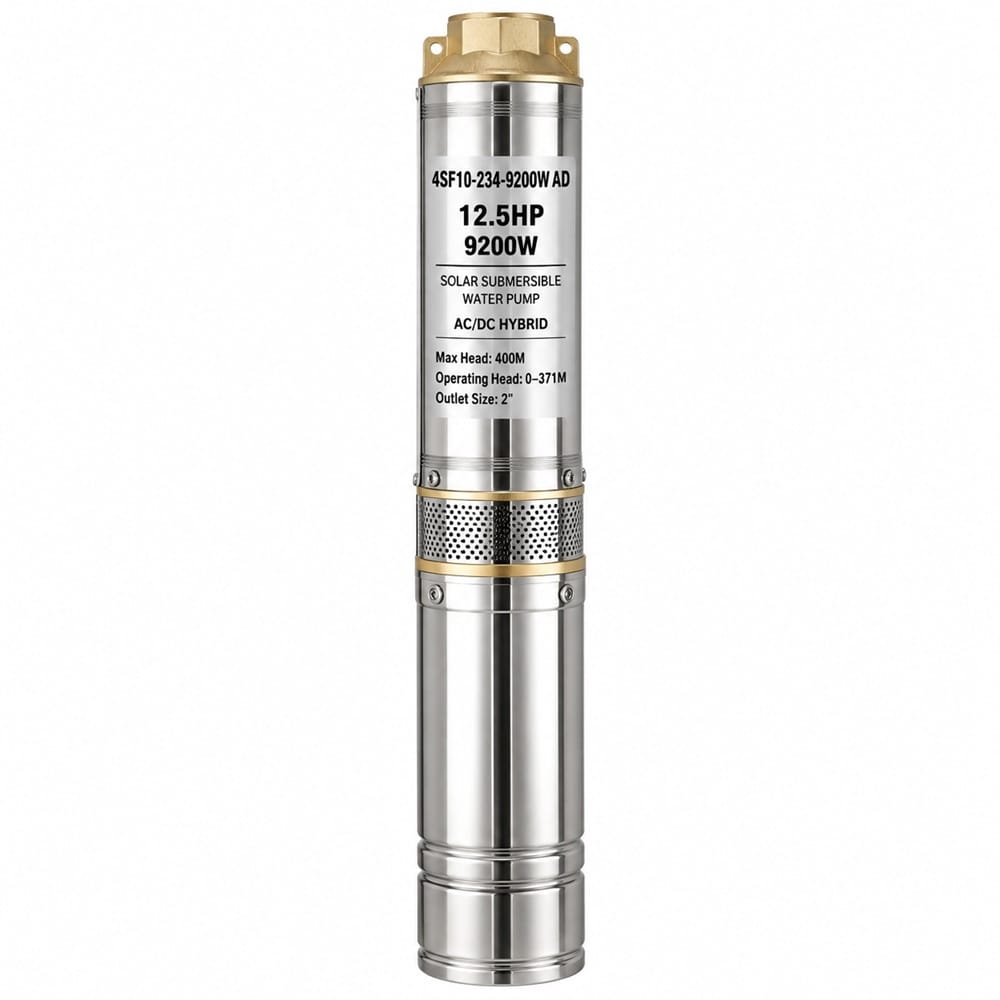 12.5HP Solar Submersible Water Pump 9200W – 400M Head 12.5HP Solar Submersible Water Pump 9200W – 400M Head
