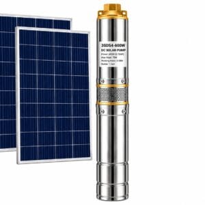 600W DC Solar Submersible Water Pump 0.75HP – 75M Head