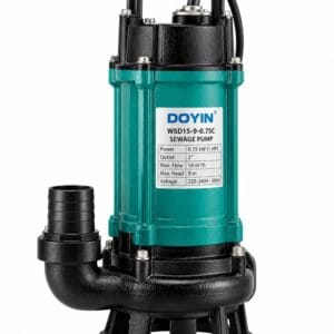 Doyin 1HP Sewage Pump WSD15-9-0.75C – 2 Inch | 18,000L/H